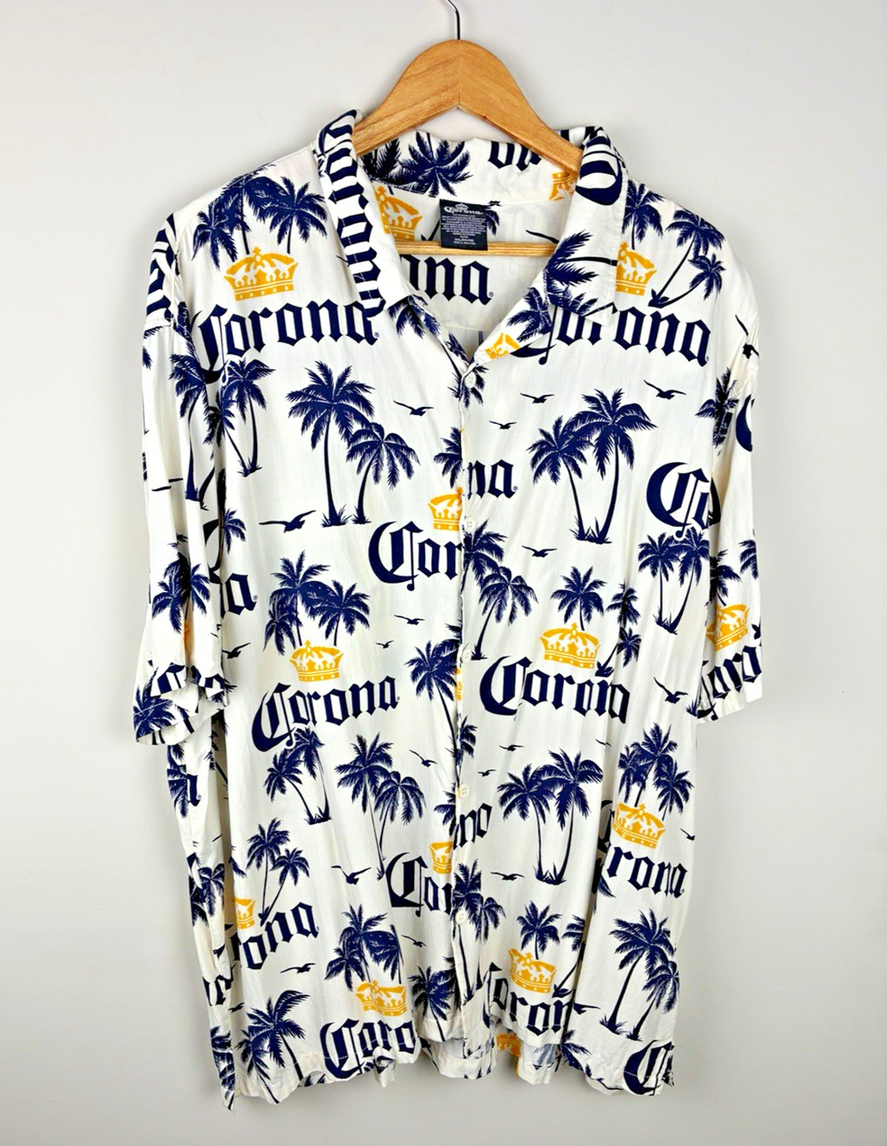 Corona Extra Mens 3XL Hawaiian Shirt Palm Trees Beer Logo Cruise Resort